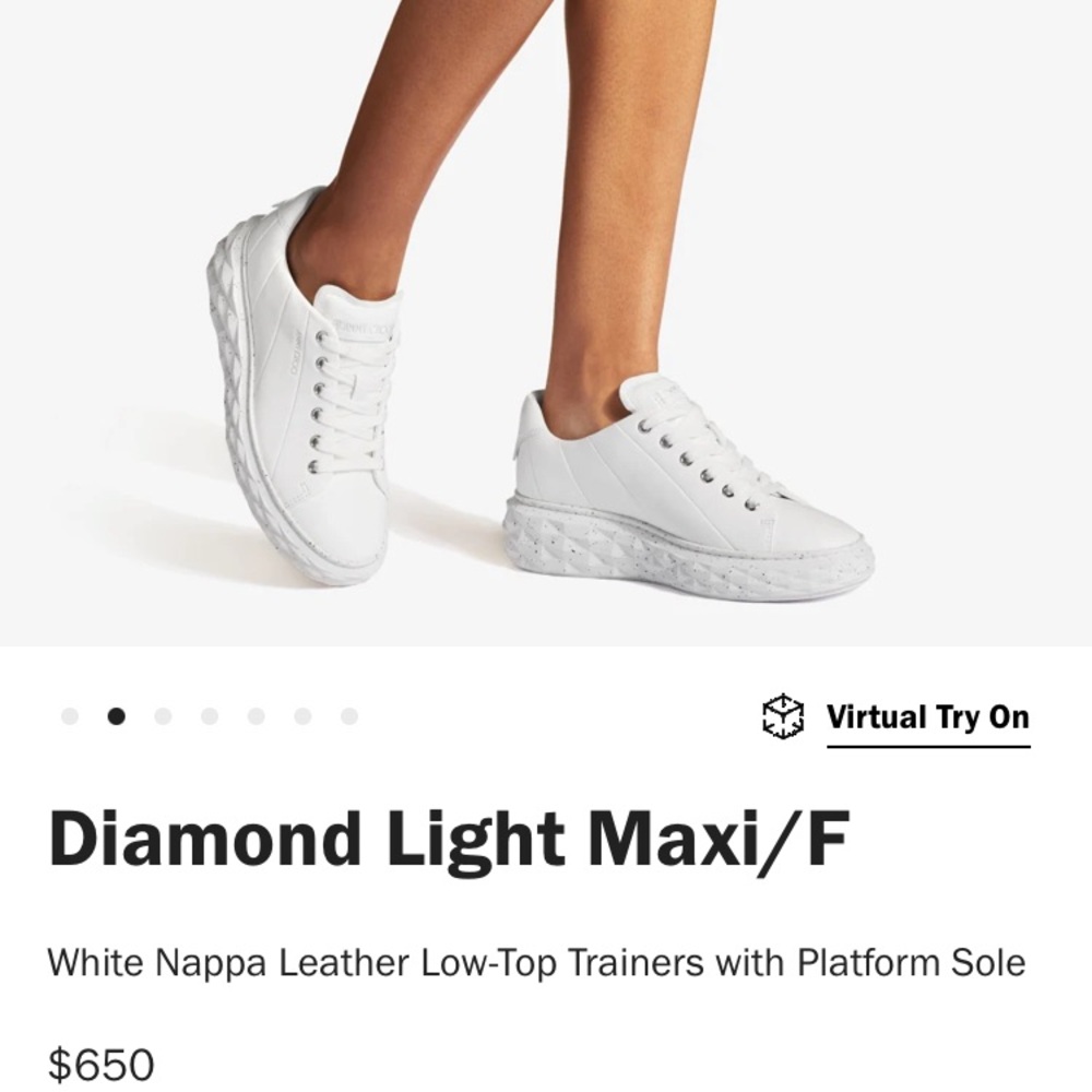Jimmy Choo Diamond Light Maxi sneaker size 37